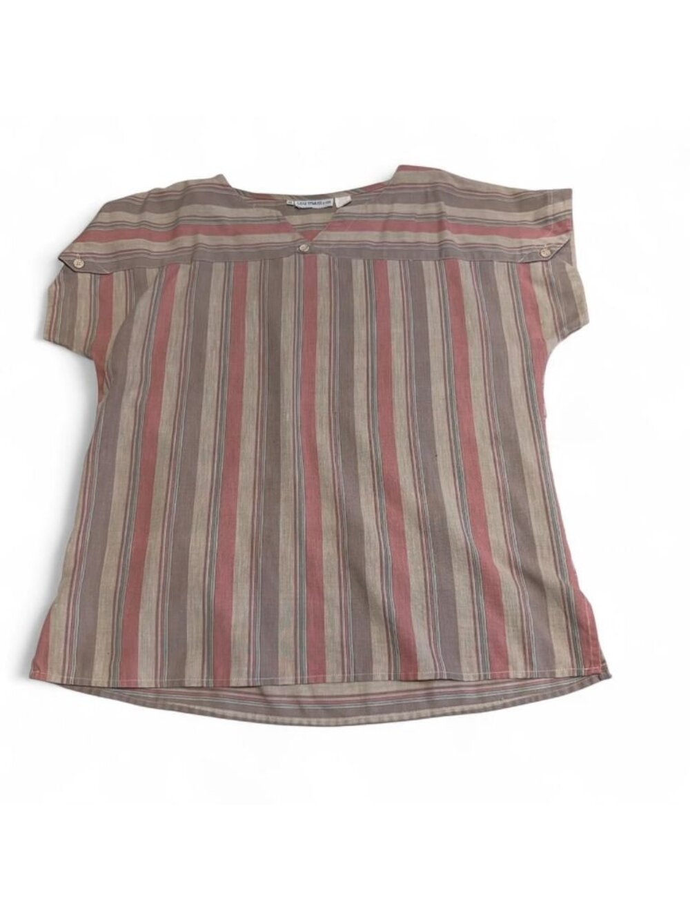 Vintage 70's Levi Strauss & Co Pastel Striped Blouse Top Women's 16 Western Boho - Picture 1 of 6